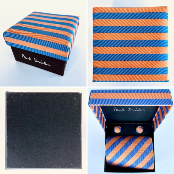 Paul Smith London Tie, Cufflinks, and Pocket Square Gift Set - Picture 15 of 16